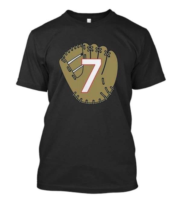 Dansby Swanson Number 7 Baseball Glove T-Shirt