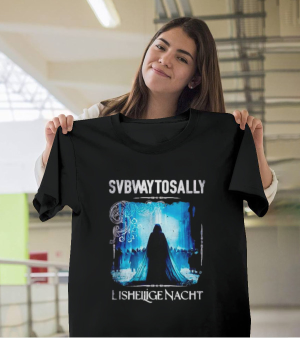 Subway To Sally Eisheilige Nacht Gothic Concert Imagery Blue Silhouette Mystical T-Shirt