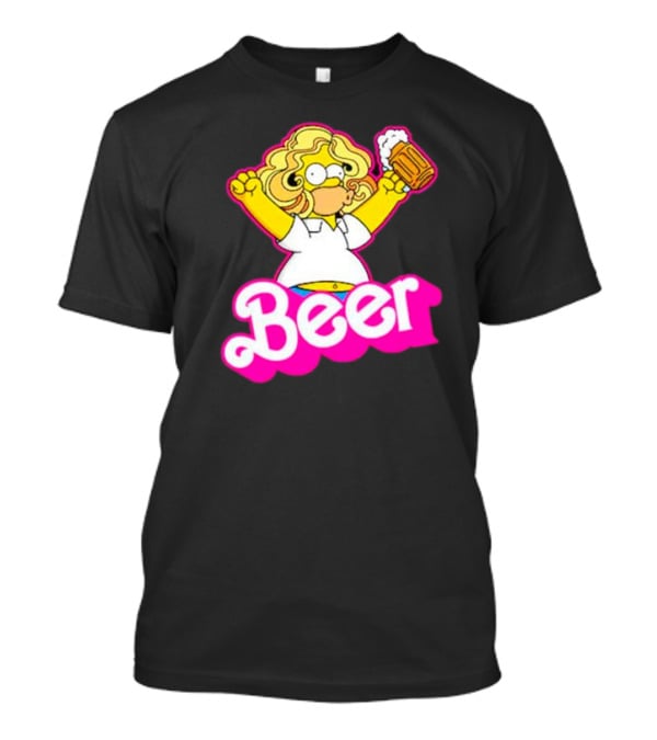 Beerbie Homer Simpson Beer Barbie T-Shirt