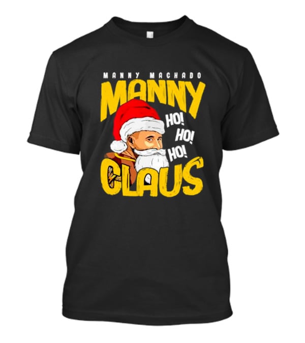 Manny Machado Manny Claus Santa Hat Ho Ho Ho T-Shirt