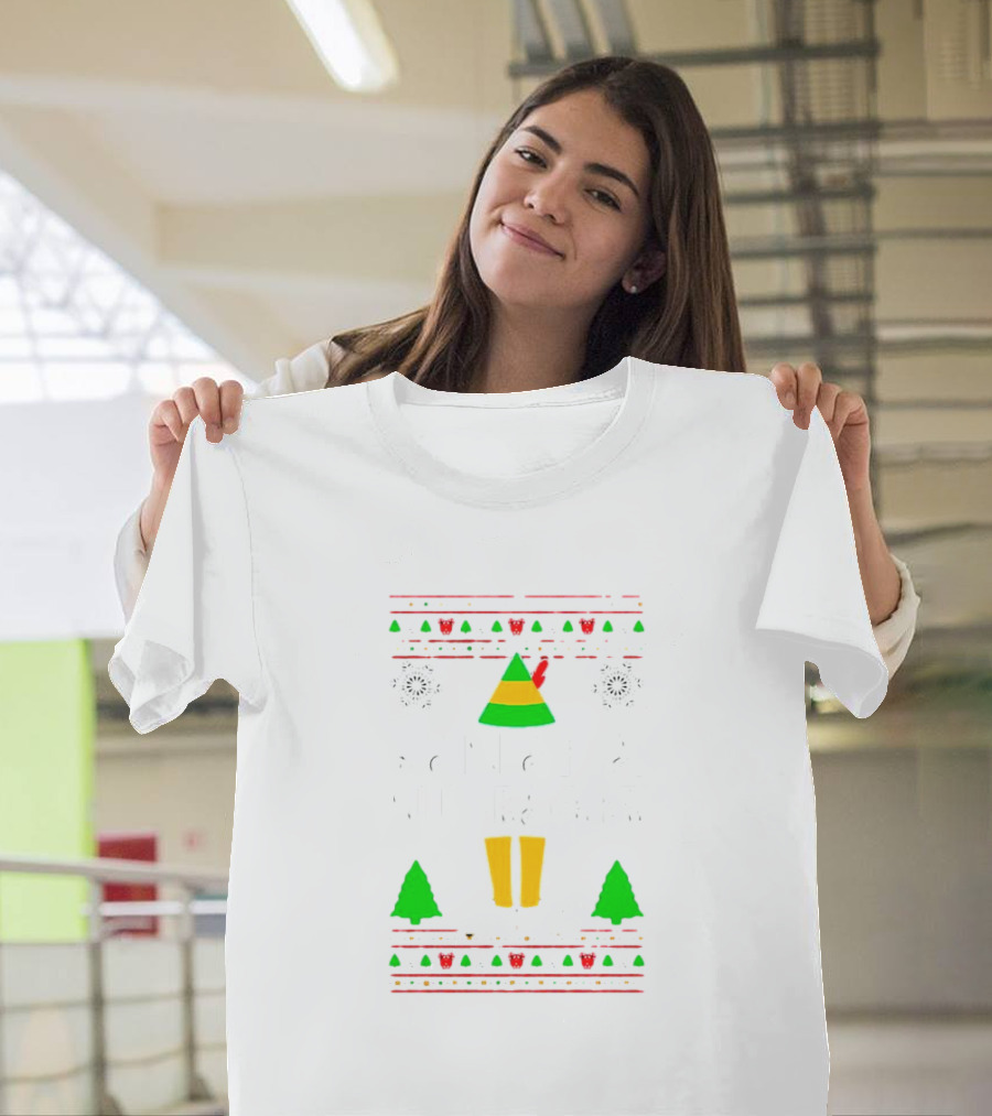 Son of a Nutcracker Elf Christmas Snowflakes Trees Santa's Workshop T-Shirt