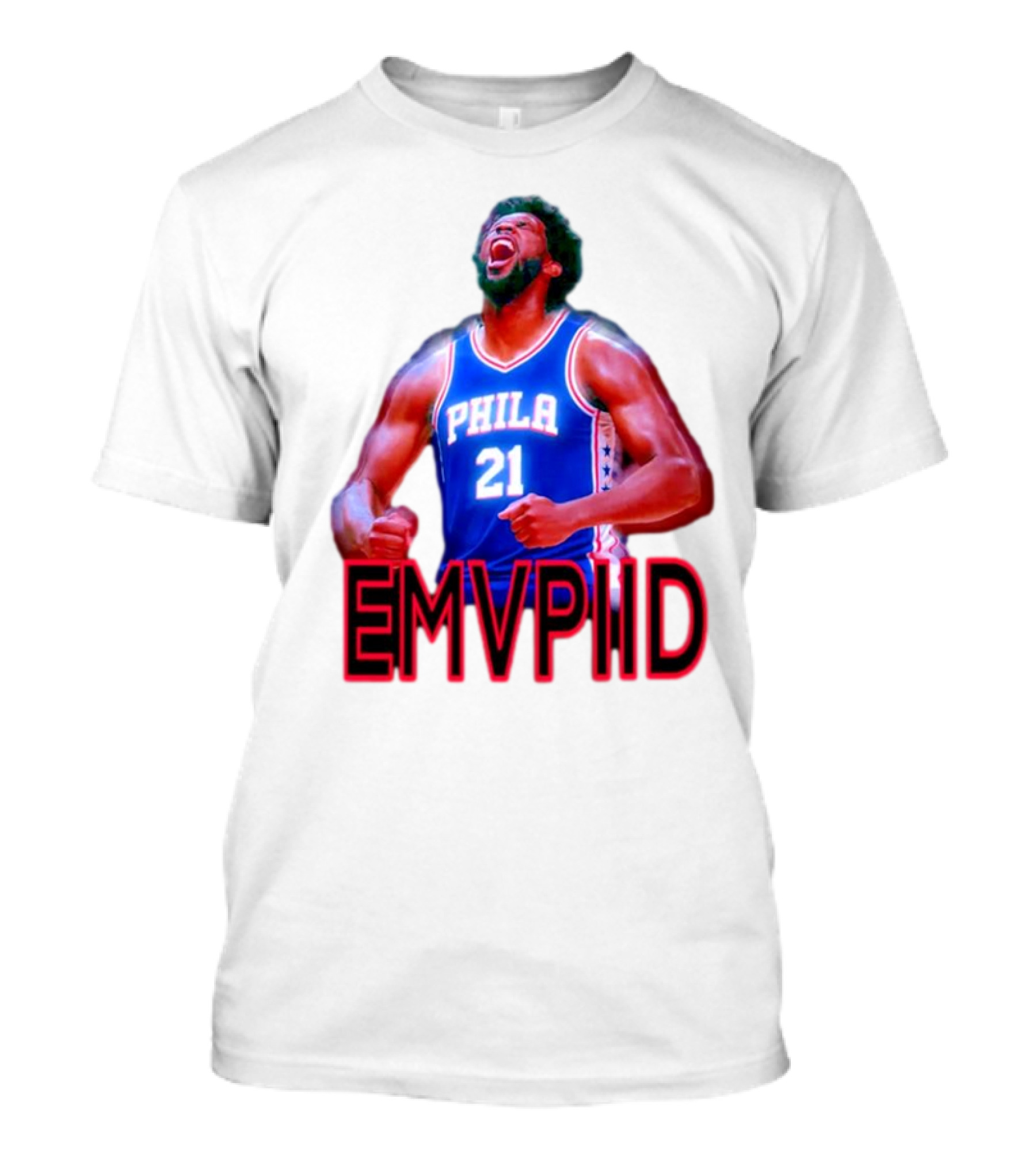 EMVPIID Joel Embiid Philadelphia 76ers Phila 21 T-Shirt