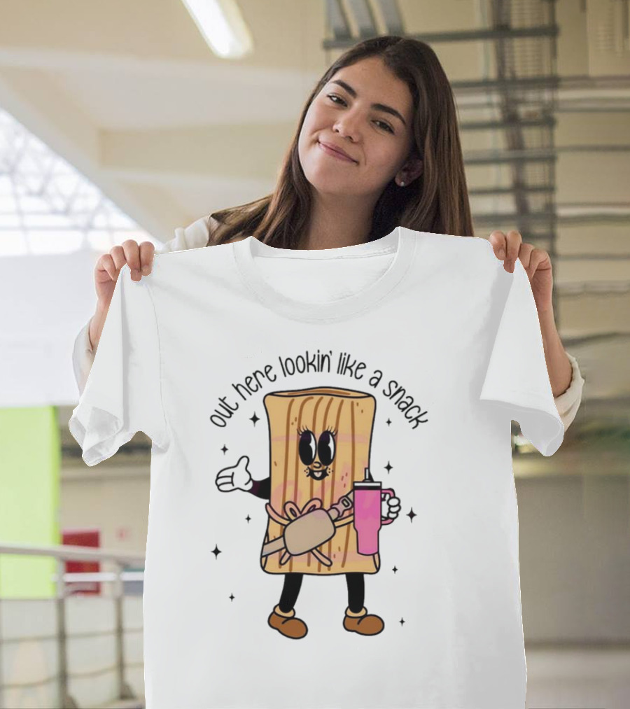 Out Here Lookin' Like a Snack Tamale with Coffee Cup and Cute Smile T-Shirt