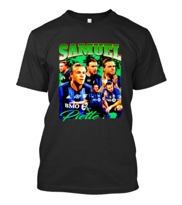Samuel Piette Soccer Montage BMO Blue Jersey T-Shirt