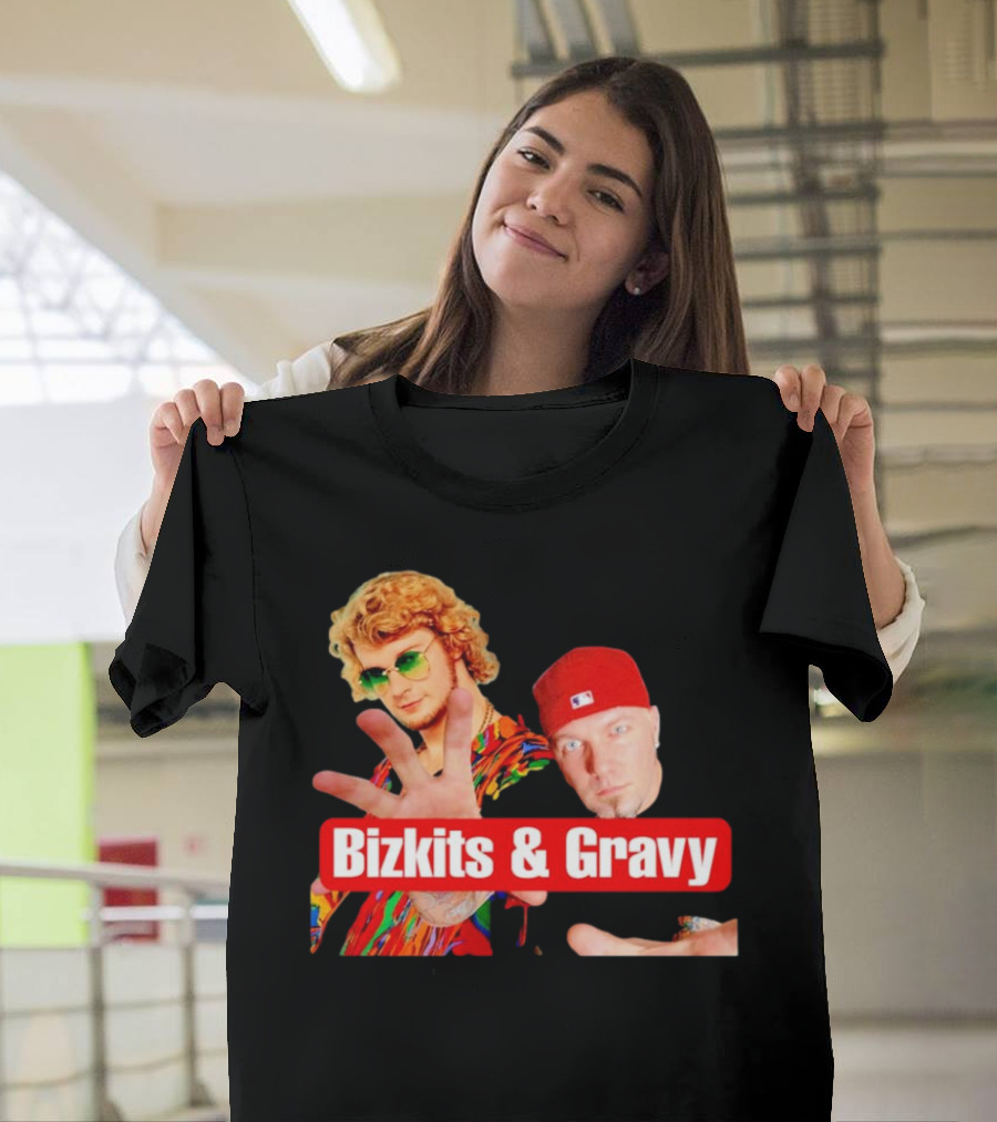 Bizkits And Gravy Funny Meme Parody With Colorful Characters T-Shirt