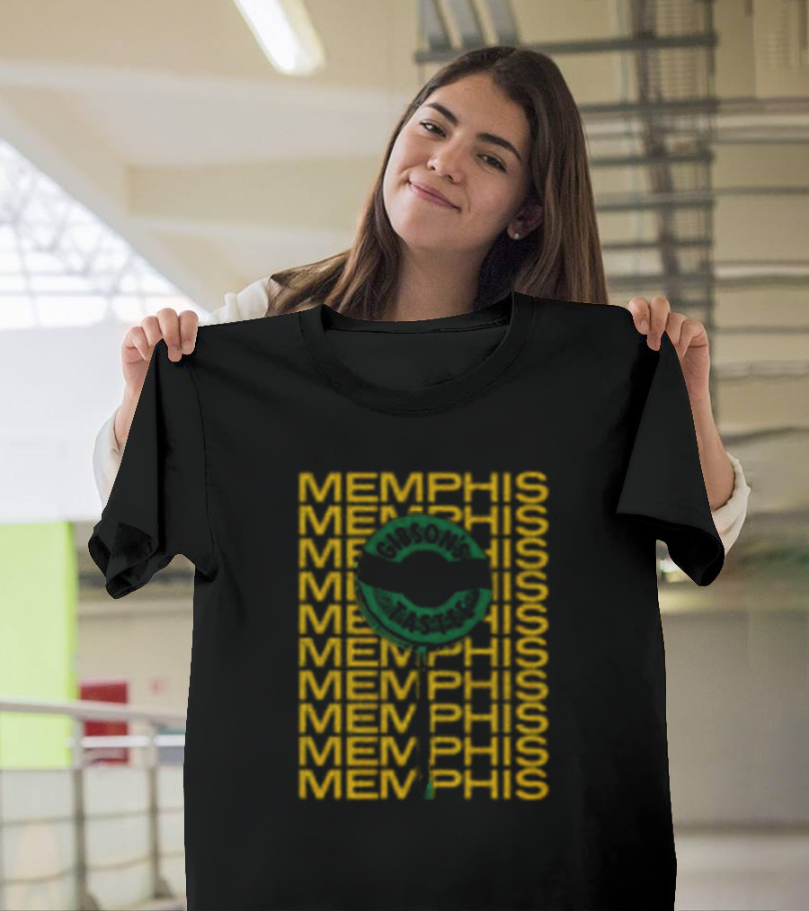 Gibson's Donuts Memphis Iconic Sweet Indulgence in Classic Green T-Shirt