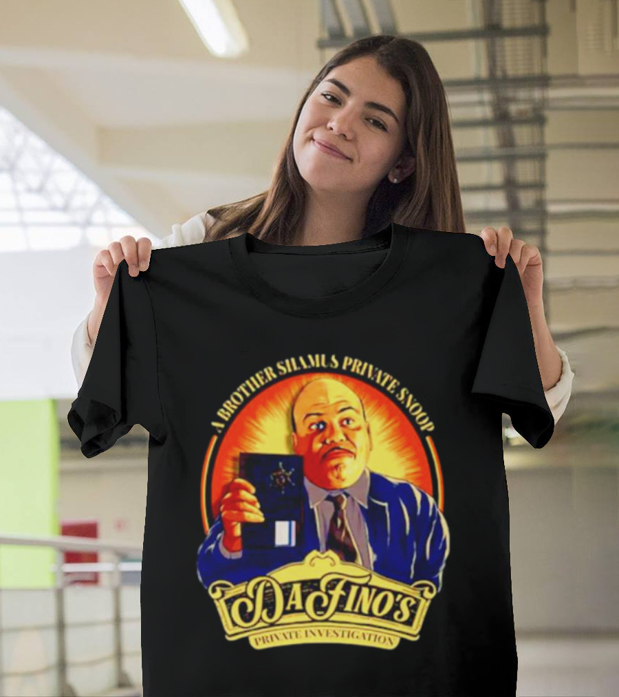 A Brother Shamus Private Snoop DaFino's Private Investigation Badge T-Shirt