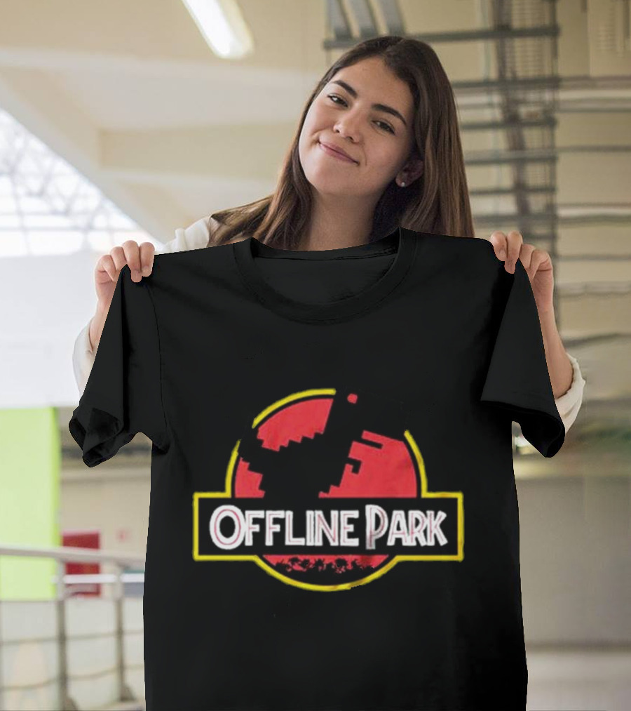 Offline Park Dinosaur Pixel T-Shirt