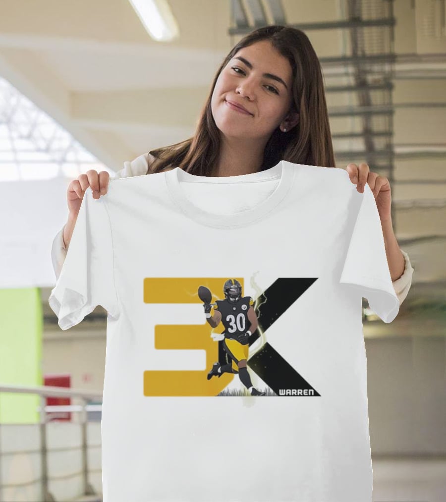 Jaylen Warren 3K 30 Pittsburgh Steelers T-Shirt