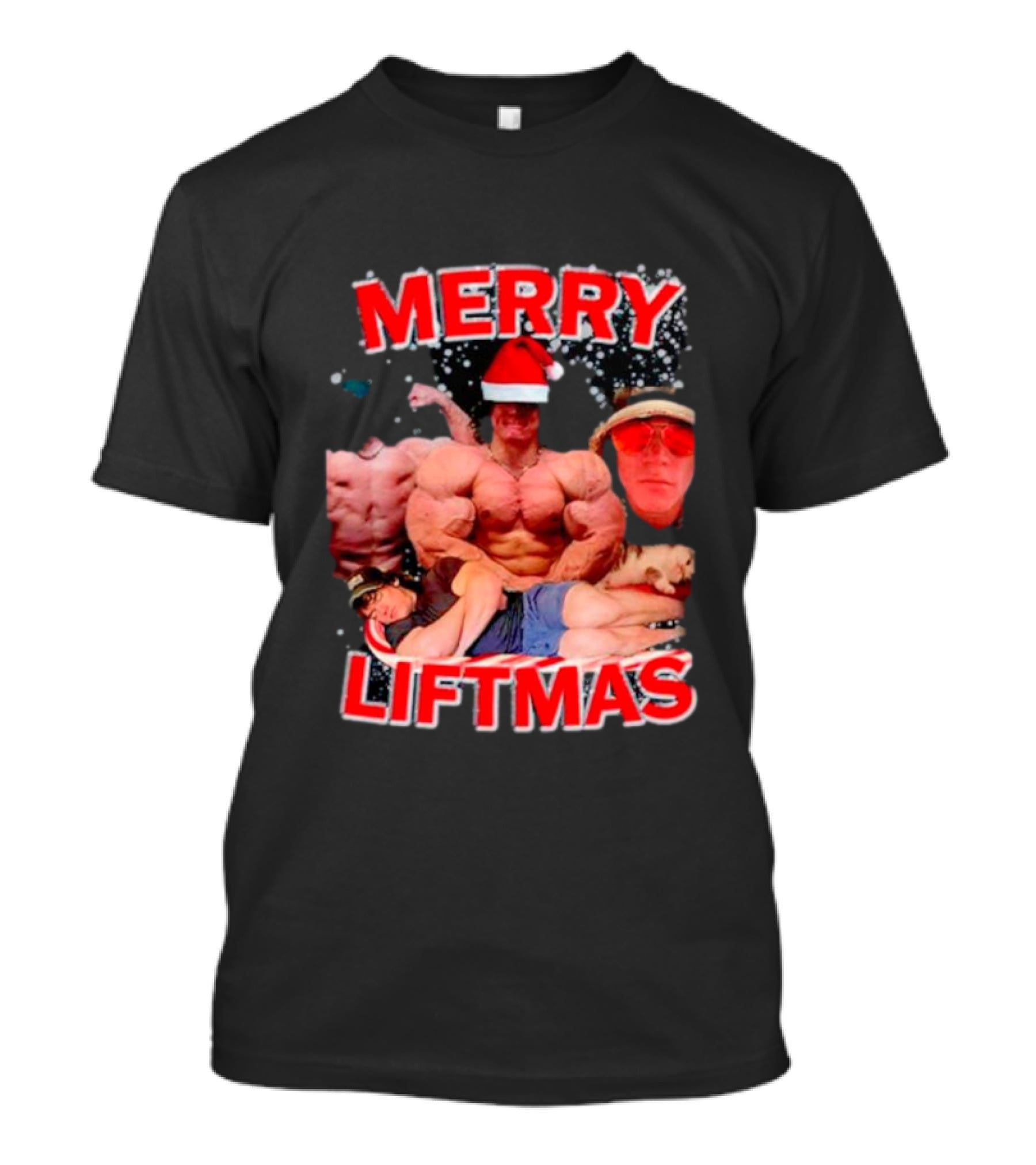 Merry Liftmas Sam Sulek Santa Memes Bodybuilding Humor T-Shirt