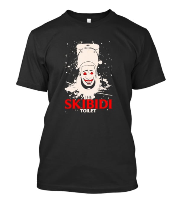 The Skibidi Toilet Creepy Face Splatter T-Shirt