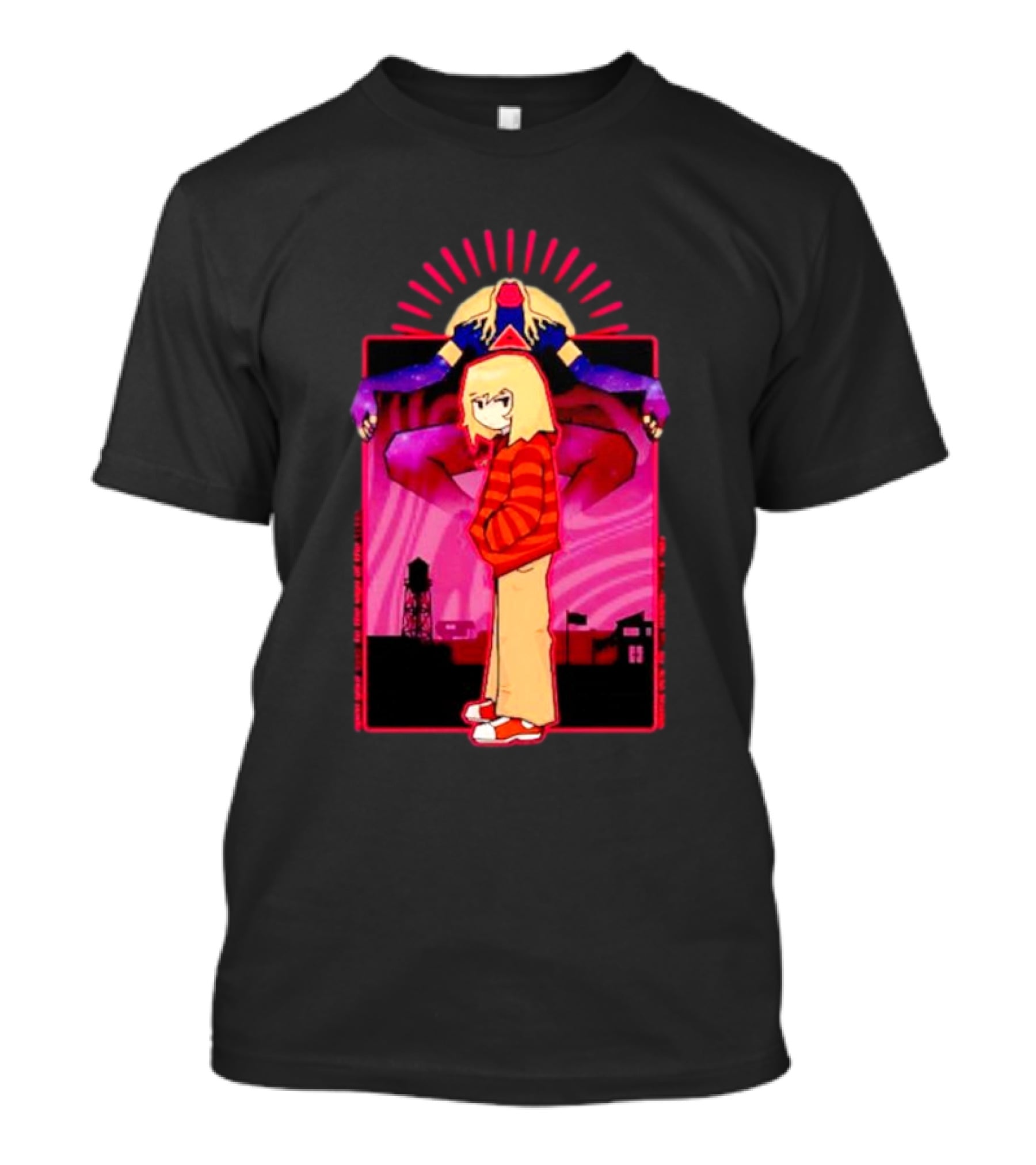Rory Soul Survivor Animation Character With Oversized Hoodie And Cosmic Creature T-Shirt
