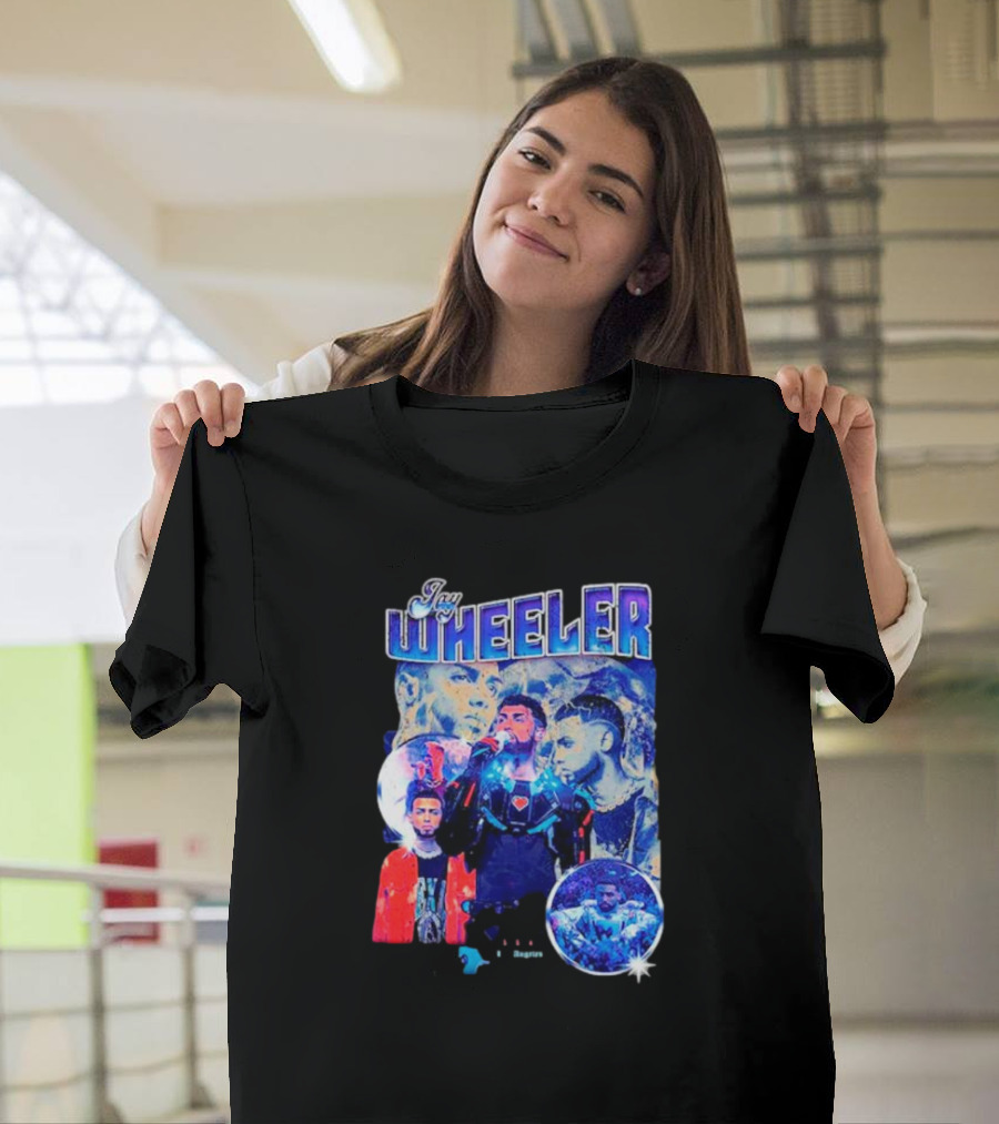 Jay Wheeler Multicolor Concert Collage and Portraits T-Shirt