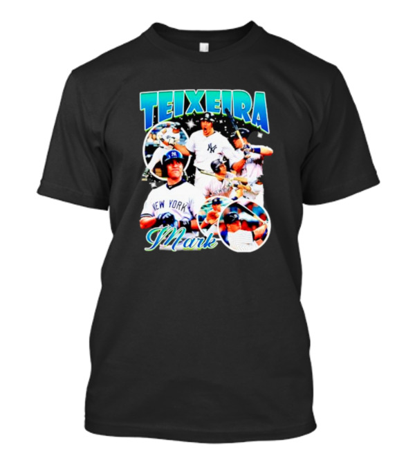 Mark Teixeira New York Baseball Highlight Collage T-Shirt