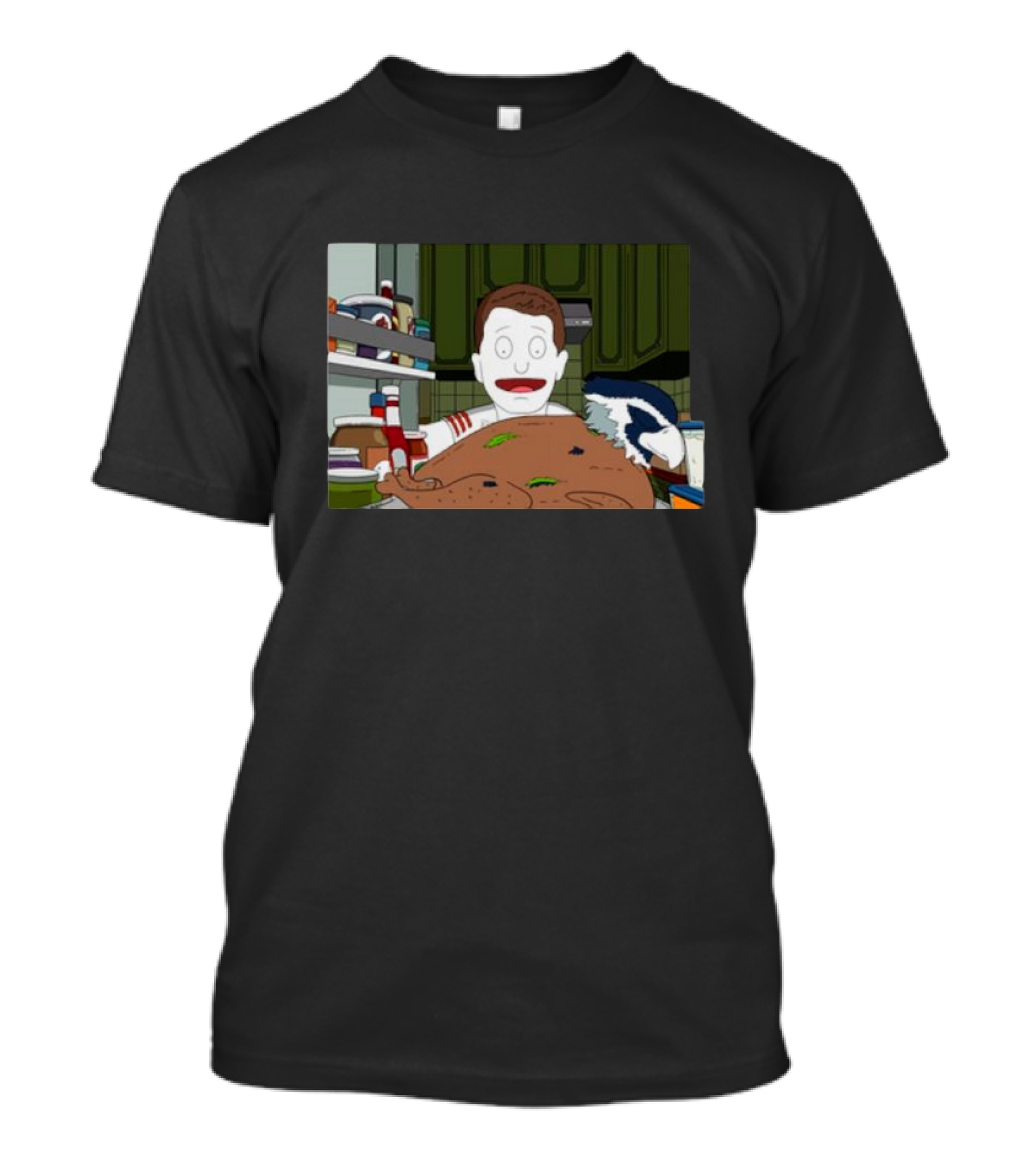 Thanksgiving Seahawk San Francisco 49ers Turkey Cartoon T-Shirt
