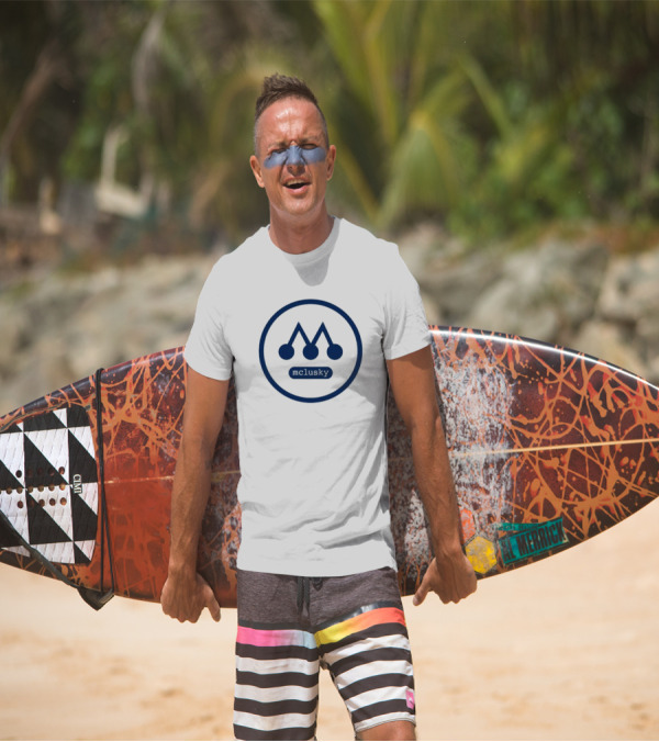 Mclusky Blue Crown Symbol With Dots T-Shirt