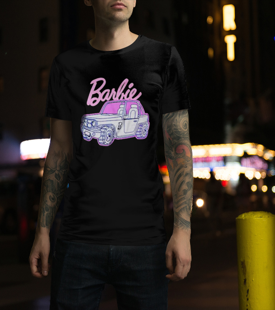 Barbie Beach Cruiser Car With Pink And White T-Shirt