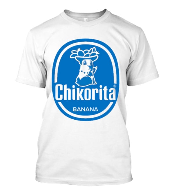 Chikorita Banana Crossover Logo Black And Blue T-Shirt