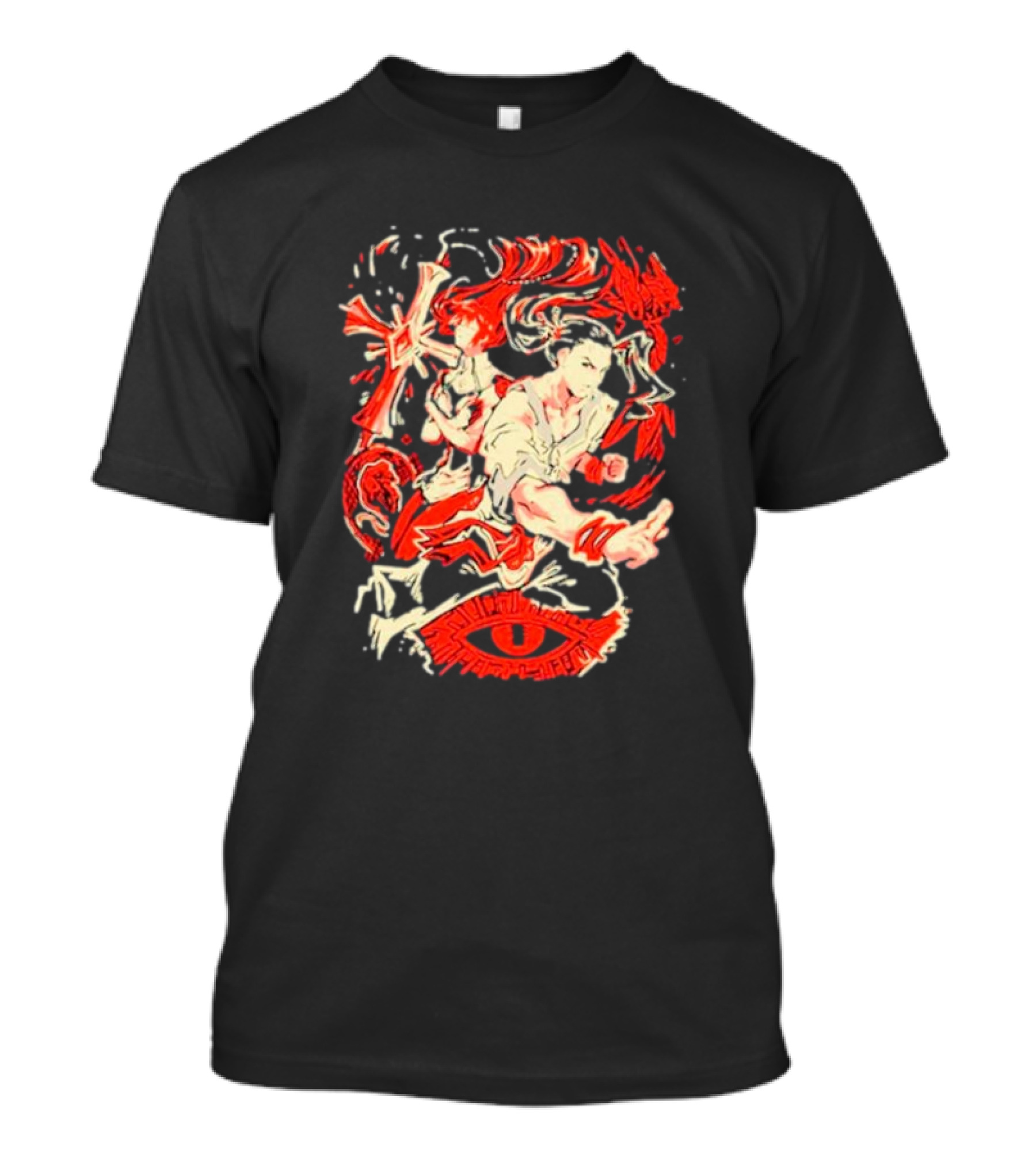 Xenogears Alpha Omega Eye Character Dynamic Red White T-Shirt