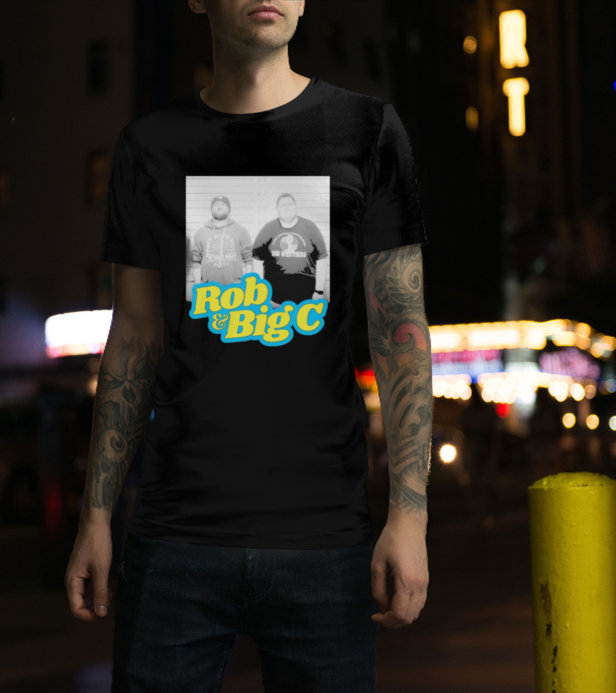 Rob And Big C Bob Wrestlers Mugshot T-Shirt