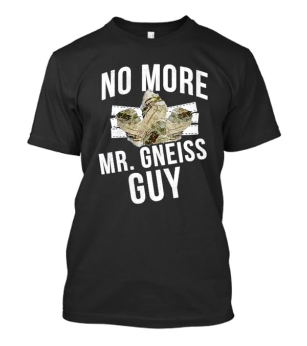 No More Mr Gneiss Guy Rock Pun With Illustrated Gneiss Formation T-Shirt