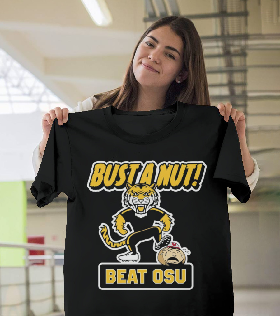 Bust a Nut Beat OSU Missouri Tigers Anti-Ohio State T-Shirt