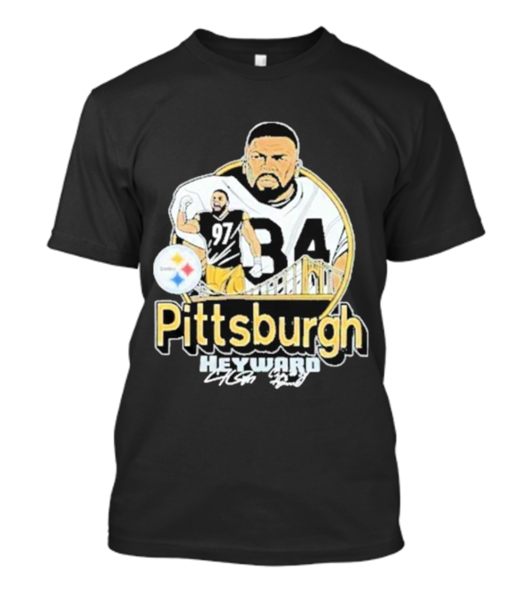 Pittsburgh Heyward 97 Football Steel City Bridge T-Shirt