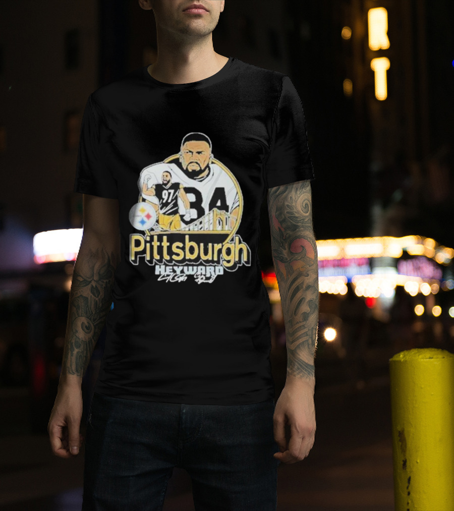 Pittsburgh Heyward 97 Football Steel City Bridge T-Shirt