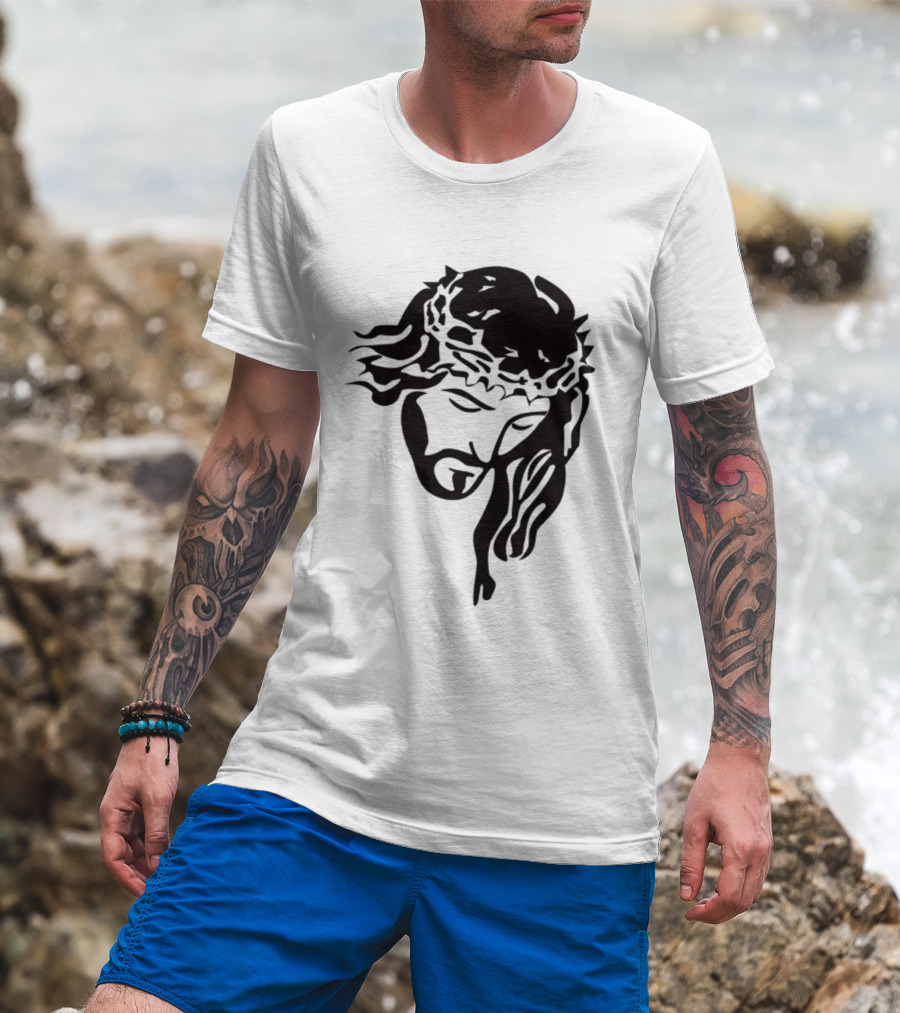 Jesus Christ Crown Of Thorns Christian T-Shirt