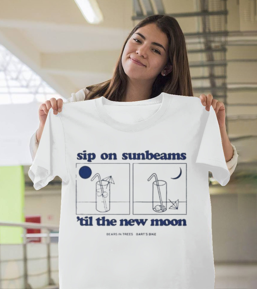 Sip on Sunbeams Bears in Trees Bart's Bike 'Til the New Moon T-Shirt