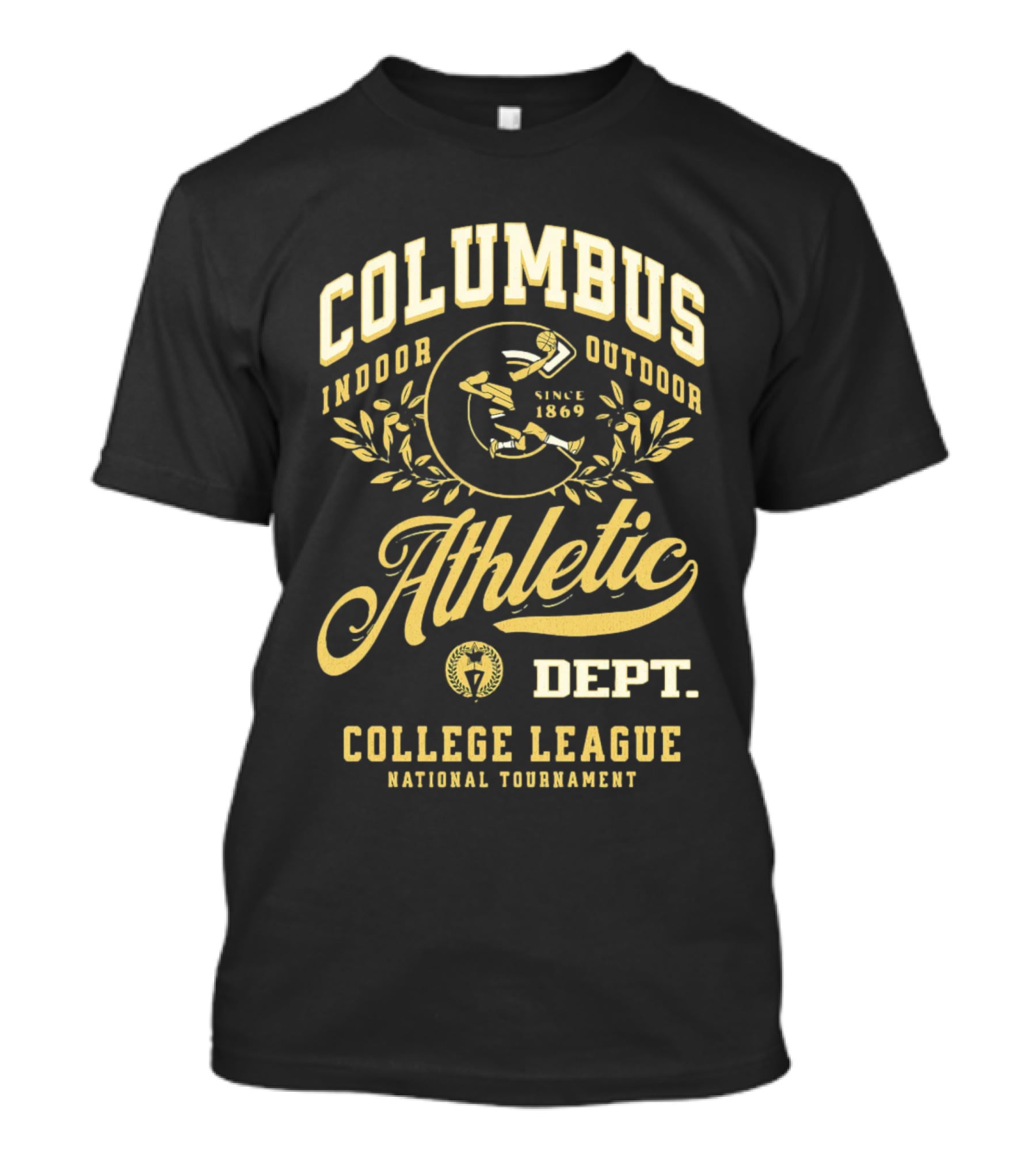 Columbus Athletic Indoor Outdoor Since 1869 Dept College League National Tournament T-Shirt