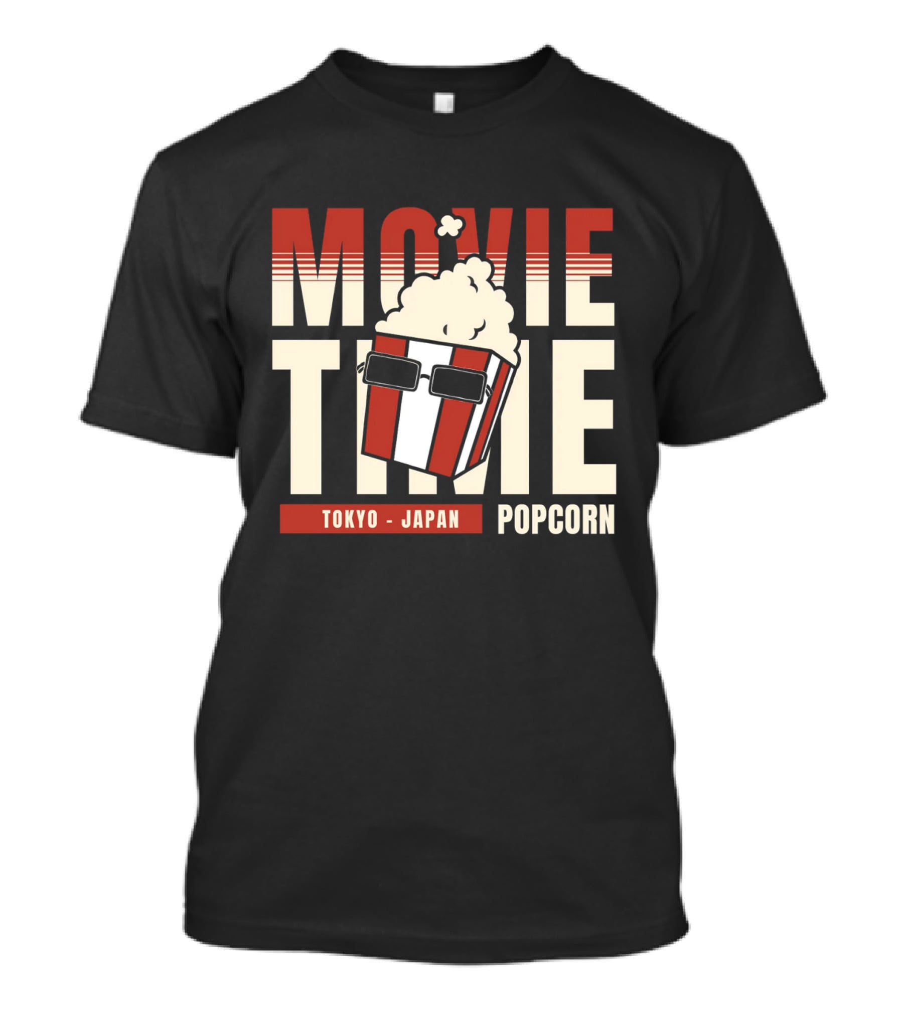 Movie Time Tokyo Japan Popcorn T-Shirt