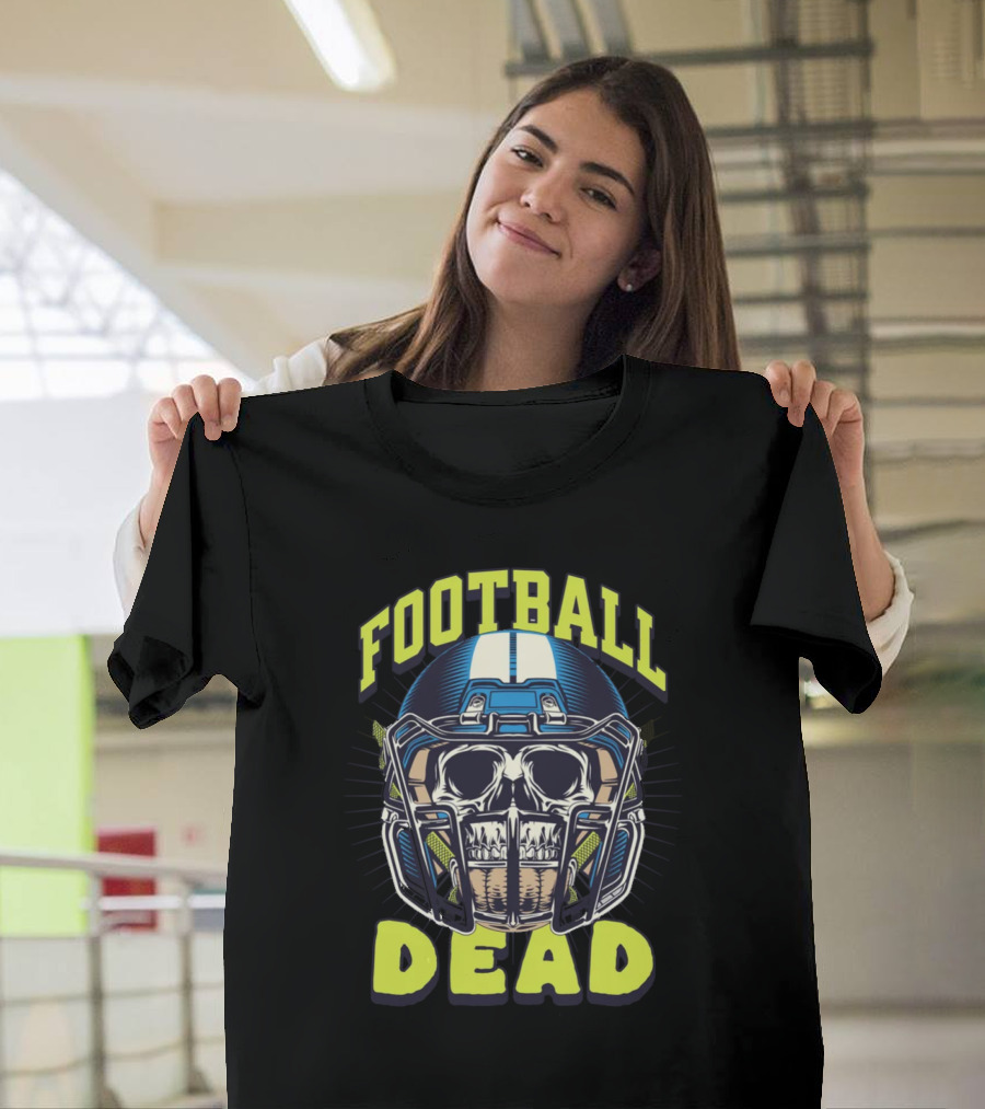 FOOTBALL DEAD Skull Helmet T-Shirt