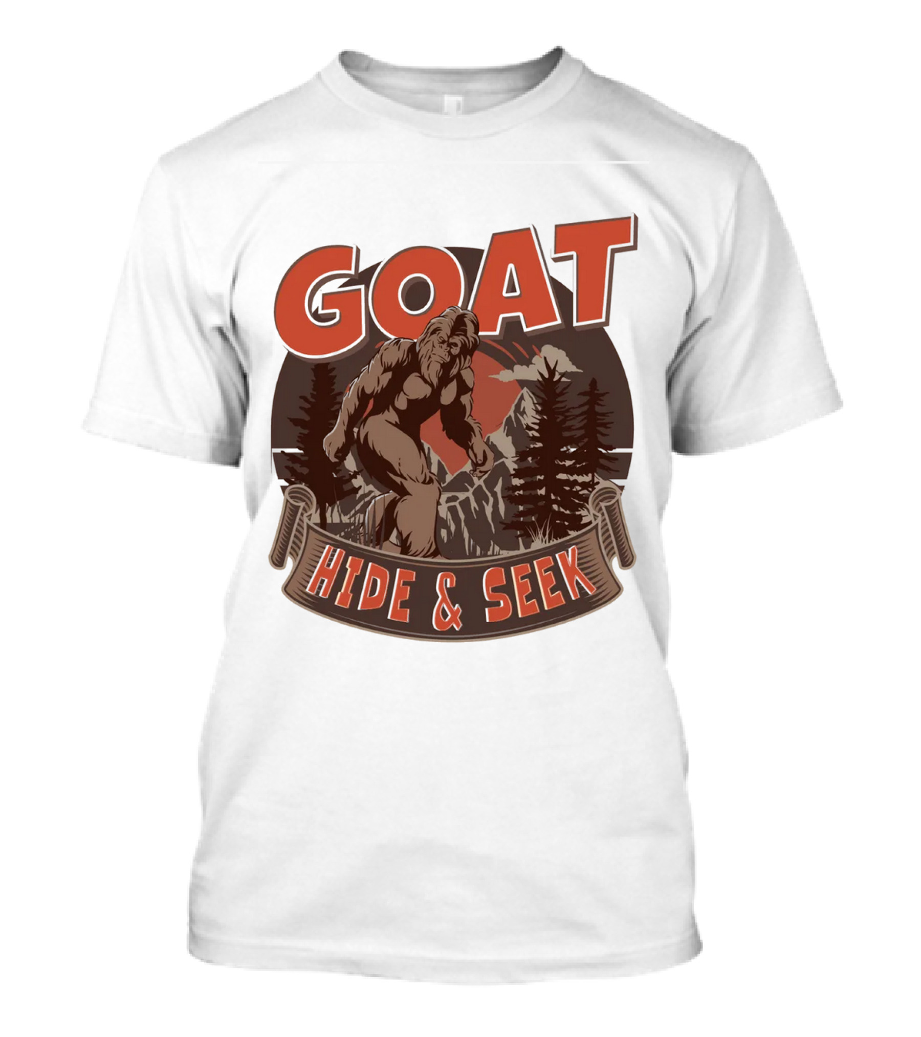GOAT Bigfoot Hide And Seek Champion In The Forest T-Shirt