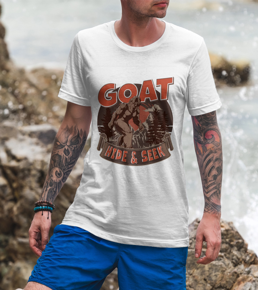 GOAT Bigfoot Hide And Seek Champion In The Forest T-Shirt