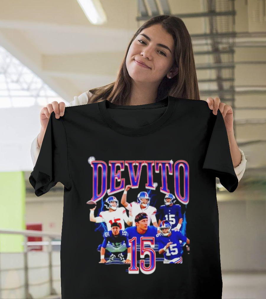 Devito 15 New York Giants Football Player T-Shirt