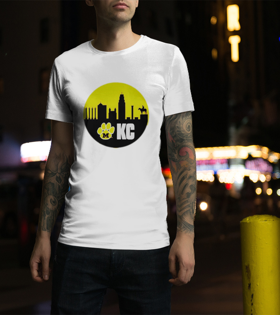 Missouri Tigers Mizzou Kansas City KC Skyline Paw T-Shirt