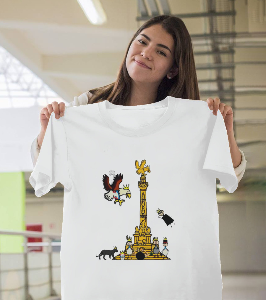 America Campeon Angel De La Independencia Cartoon Icons T-Shirt