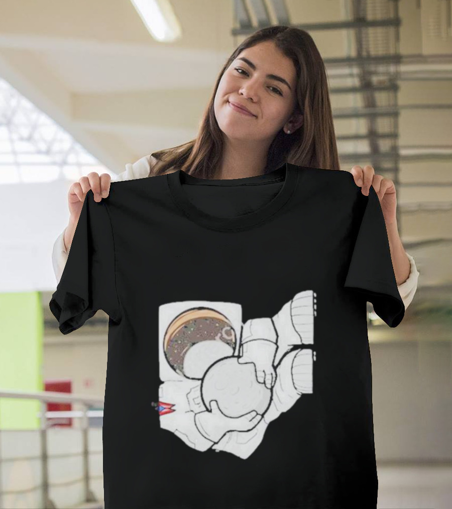 Strange Planet Ohio Moonwalker Cosmic Astronaut Holding Celestial Sphere T-Shirt