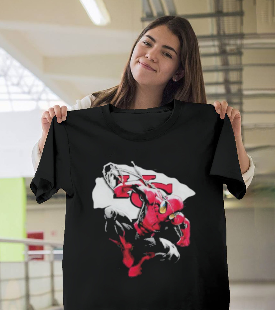 Kansas City Chiefs Spiderman KC Kansas T-Shirt