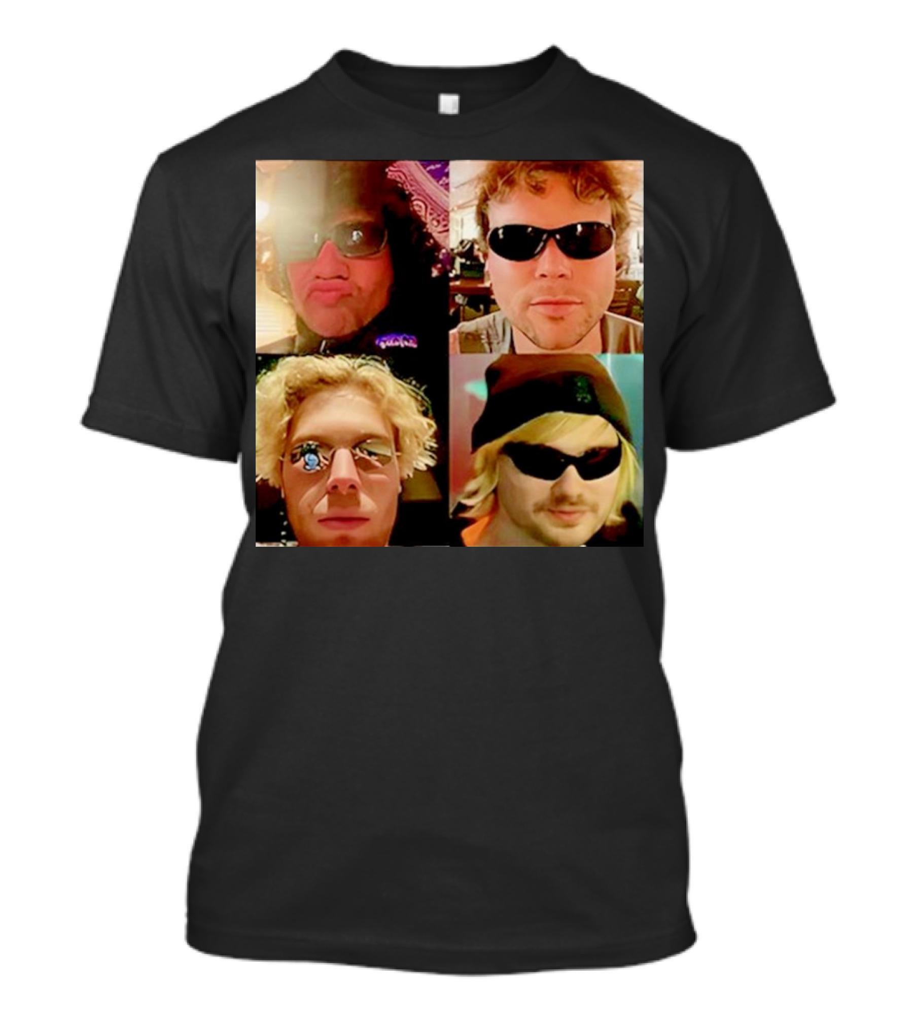5 Seconds Of Summer Sunglasses Group Collage T-Shirt