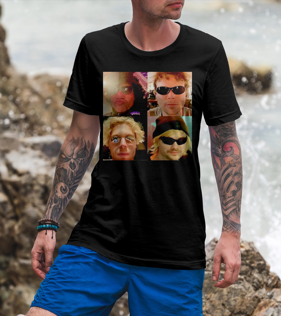 5 Seconds Of Summer Sunglasses Group Collage T-Shirt