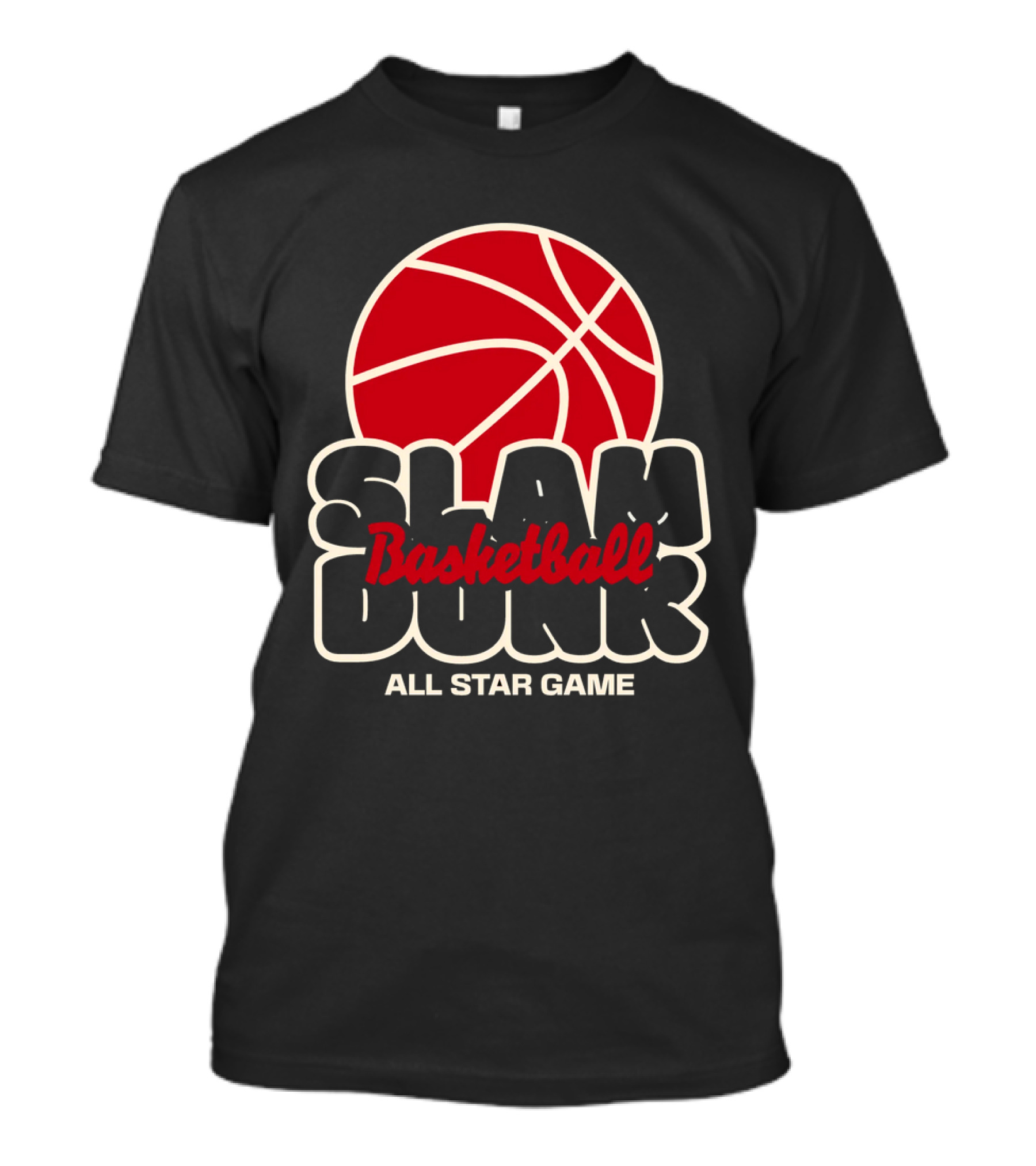 Slam Dunk Basketball All Star Game Red Basketball T-Shirt