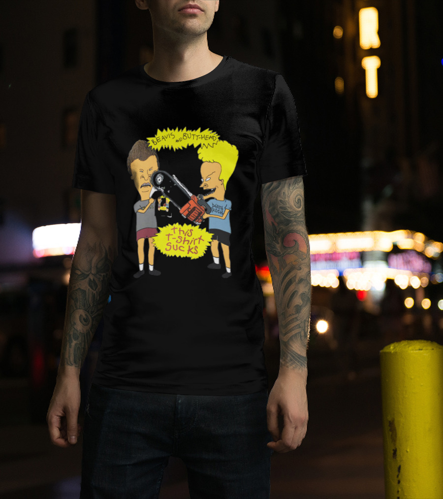 Beavis And Butt-head Death Rock This T-Shirt Sucks Vintage 1994 T-Shirt