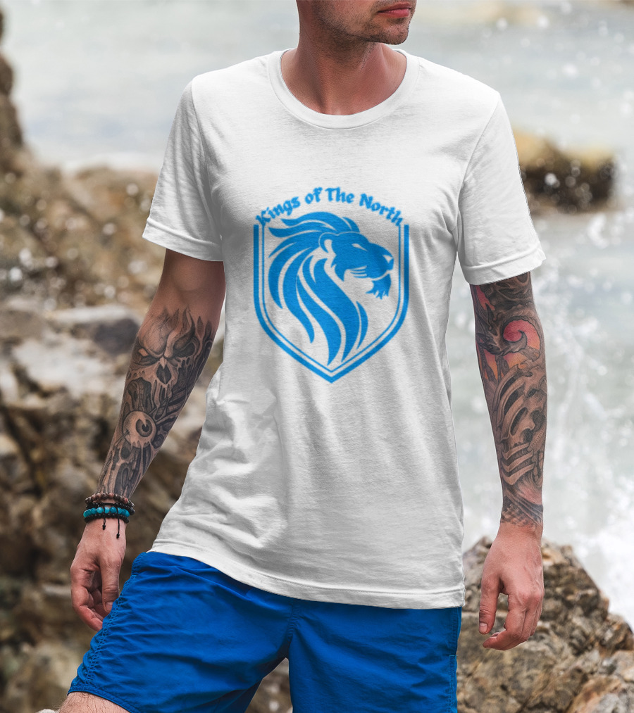 Detroit Lions Blue Crest Kings Of The North T-Shirt
