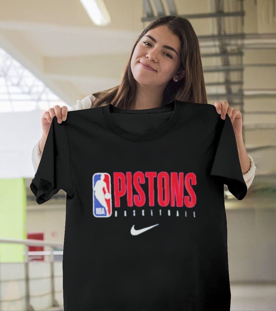 Pistons Basketball NBA Logo Joe Johnson Detroit Pistons T-Shirt