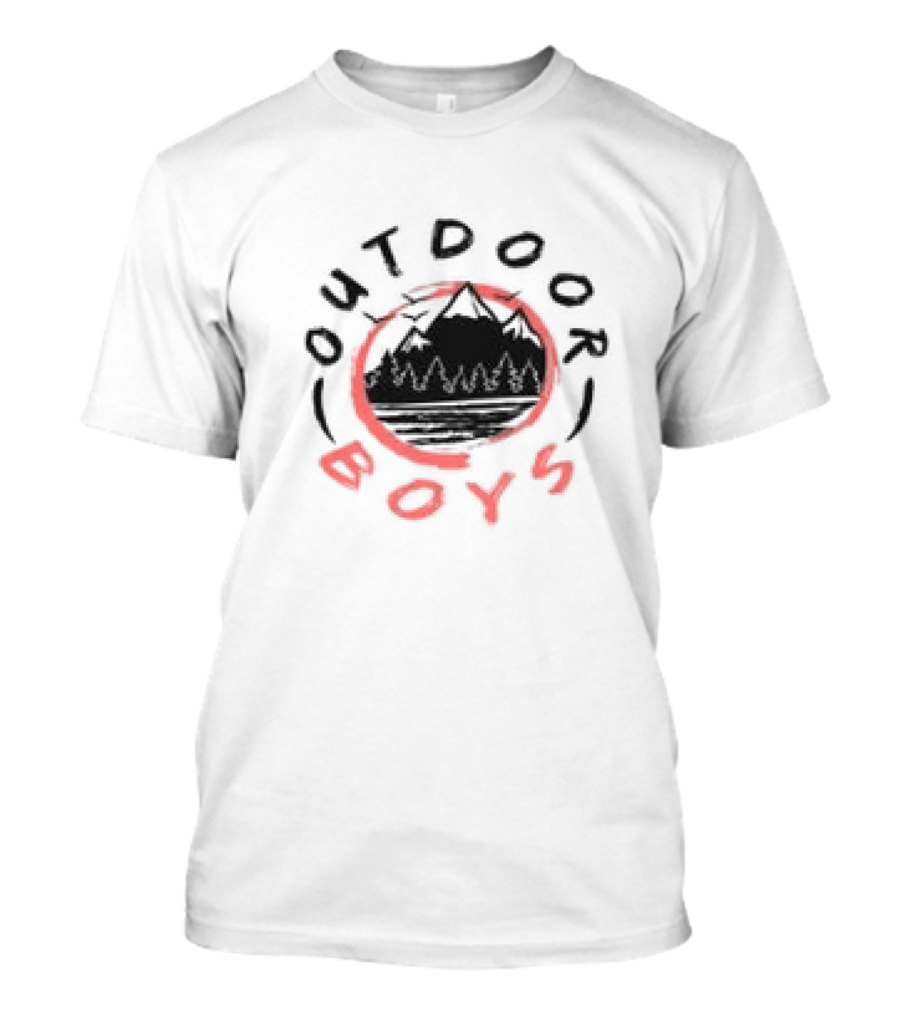 Outdoor Boys Mountain Adventure Circle Forest T-Shirt
