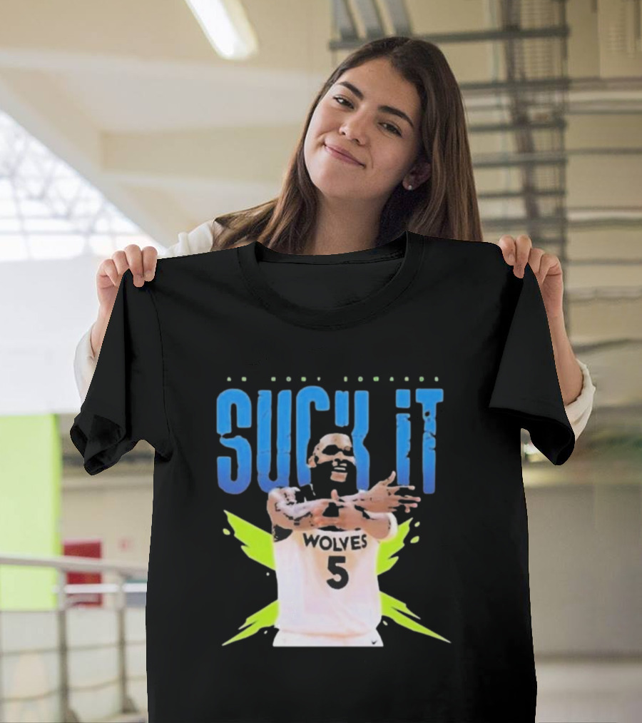 Anthony Edwards Wolves Basketball Suck It T-Shirt