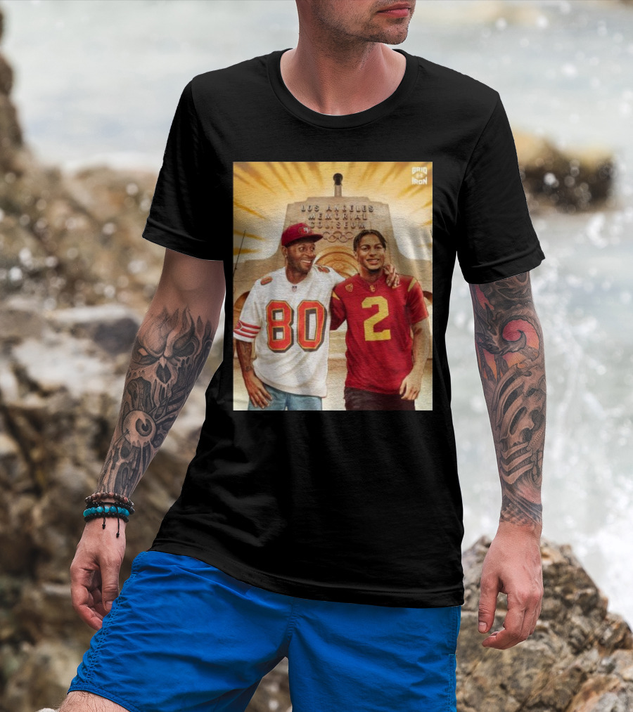 Gridiron Los Angeles Memorial Coliseum Football Legacy 80 2 T-Shirt