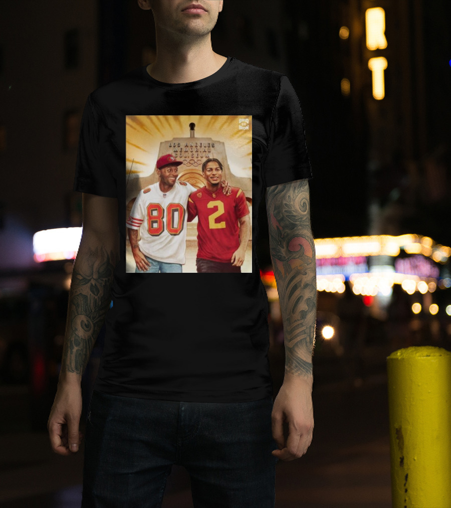 Gridiron Los Angeles Memorial Coliseum Football Legacy 80 2 T-Shirt